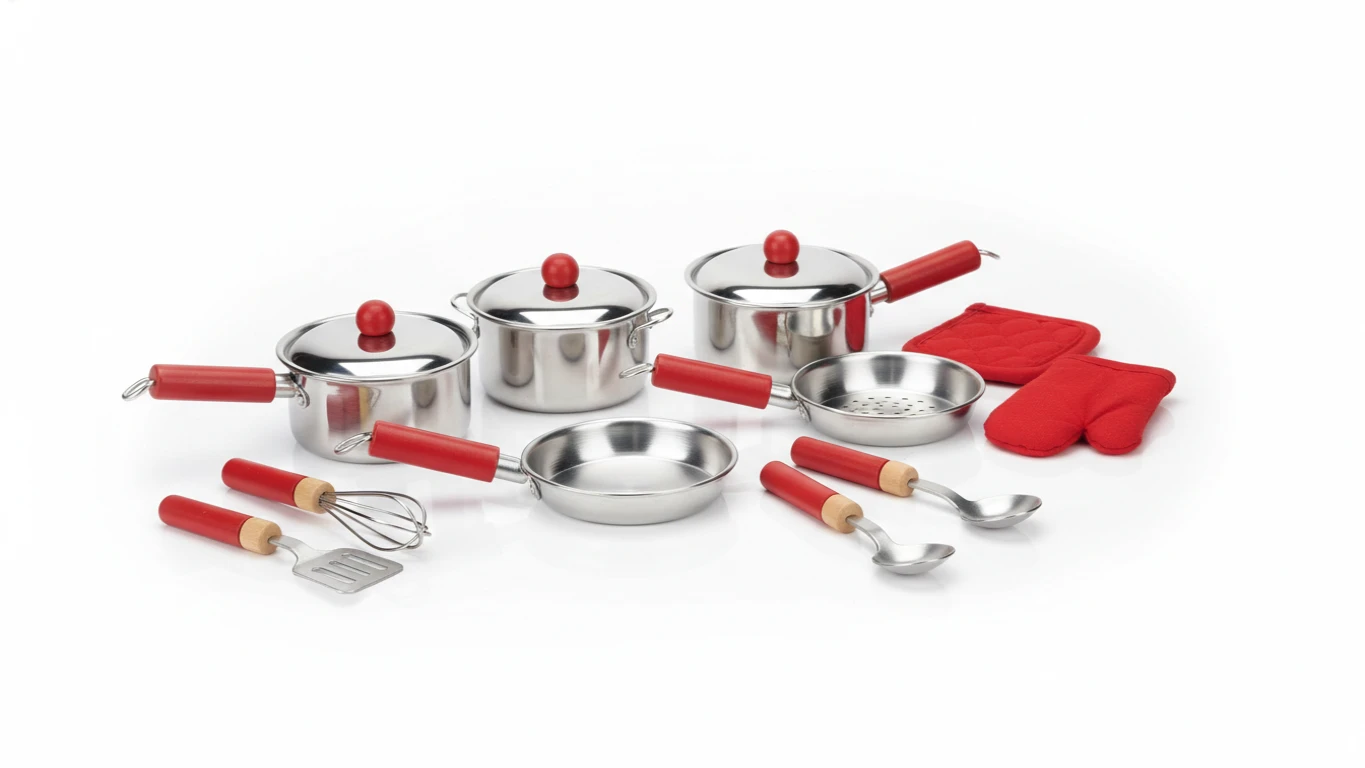 Conjunto de Panelinhas e Utensílios de Brinquedo