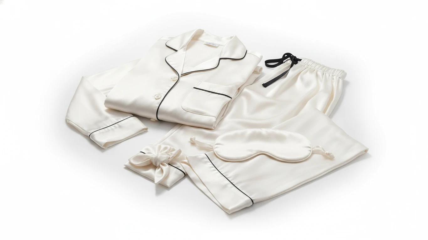 Conjunto de Pijama de Seda Confortável