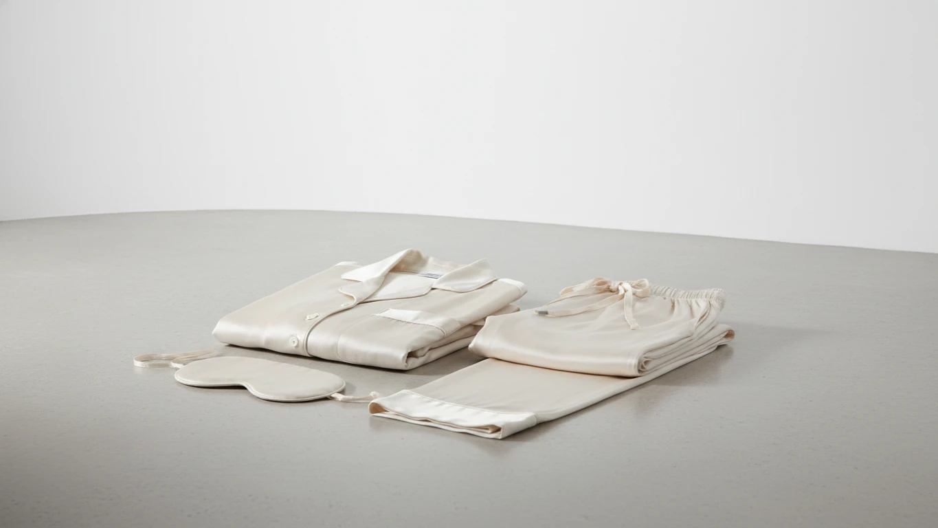 Conjunto de Pijamas de Seda ou Algodão Pima