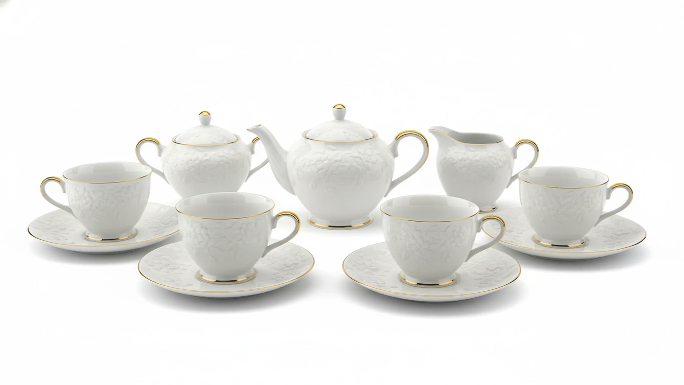 Conjunto de Xícaras de Chá em Porcelana Fina