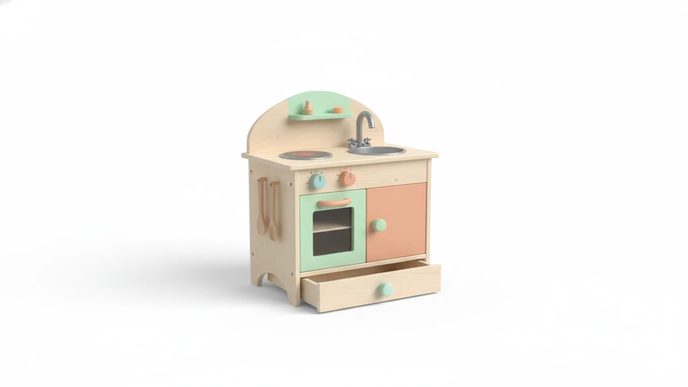 Cozinha Infantil de Madeira Compacta