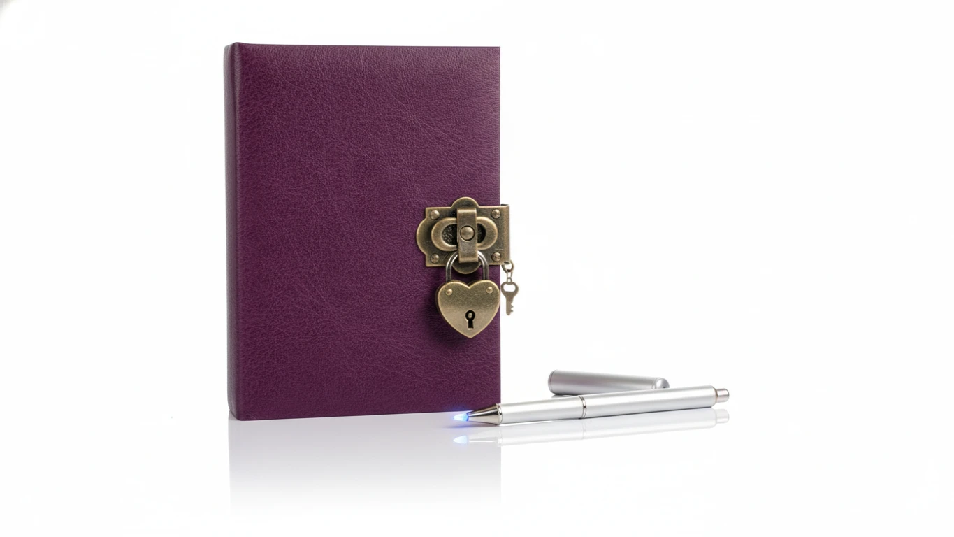 Diário Secreto com Caneta Invisível e Cadeado