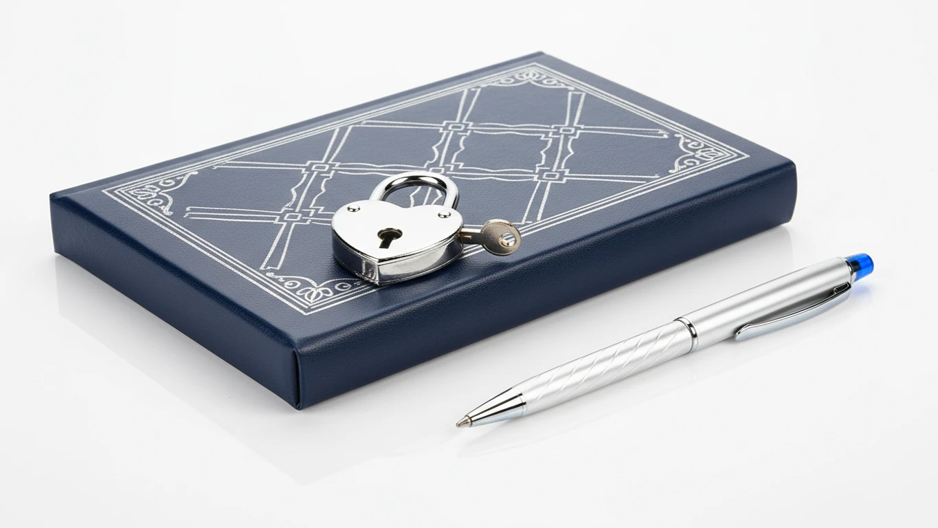 Diário com Cadeado e Caneta Mágica