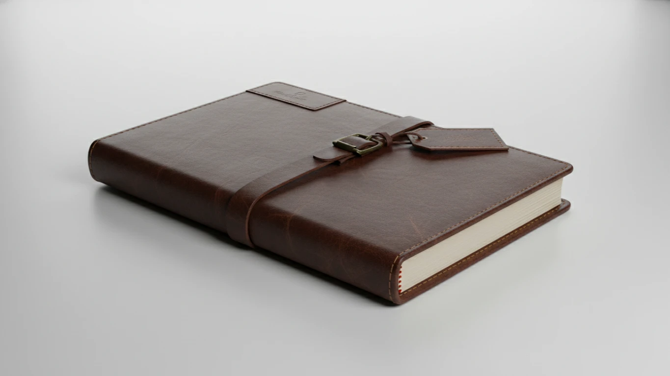 Diário de Viagem ou Caderno de Ideias com Capa de Couro Sintético