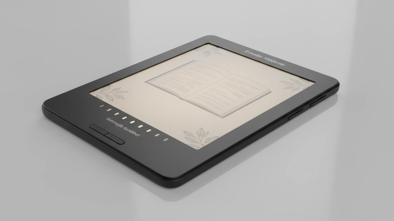E-reader Moderno com Iluminação Ajustável