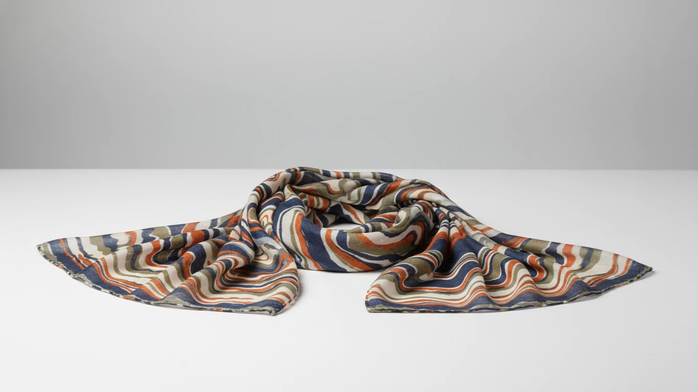 Echarpe Estampada em Tecido Leve