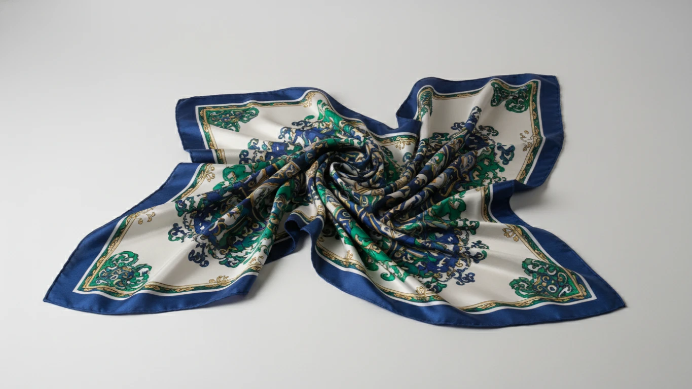 Echarpe ou Lenço de Seda Estampado