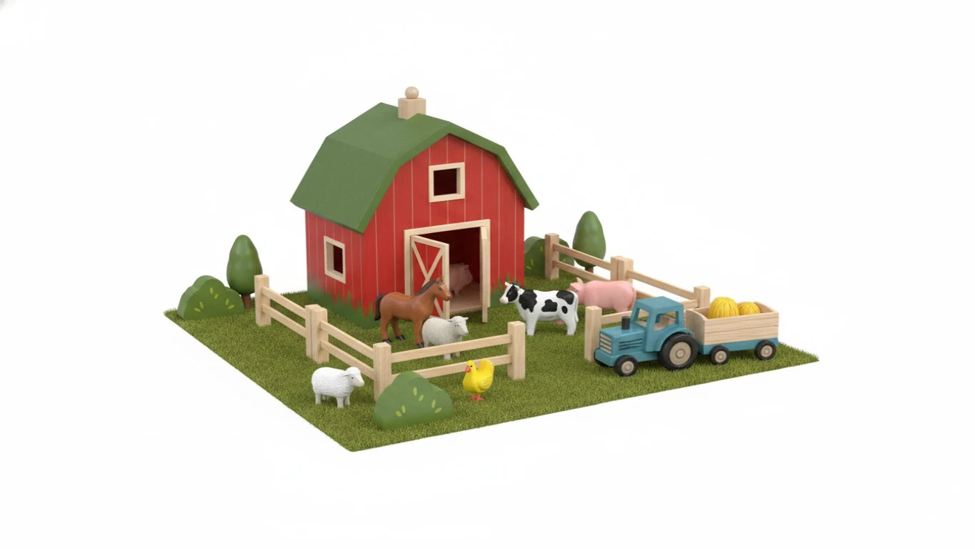 Fazendinha de Brinquedo com Animais