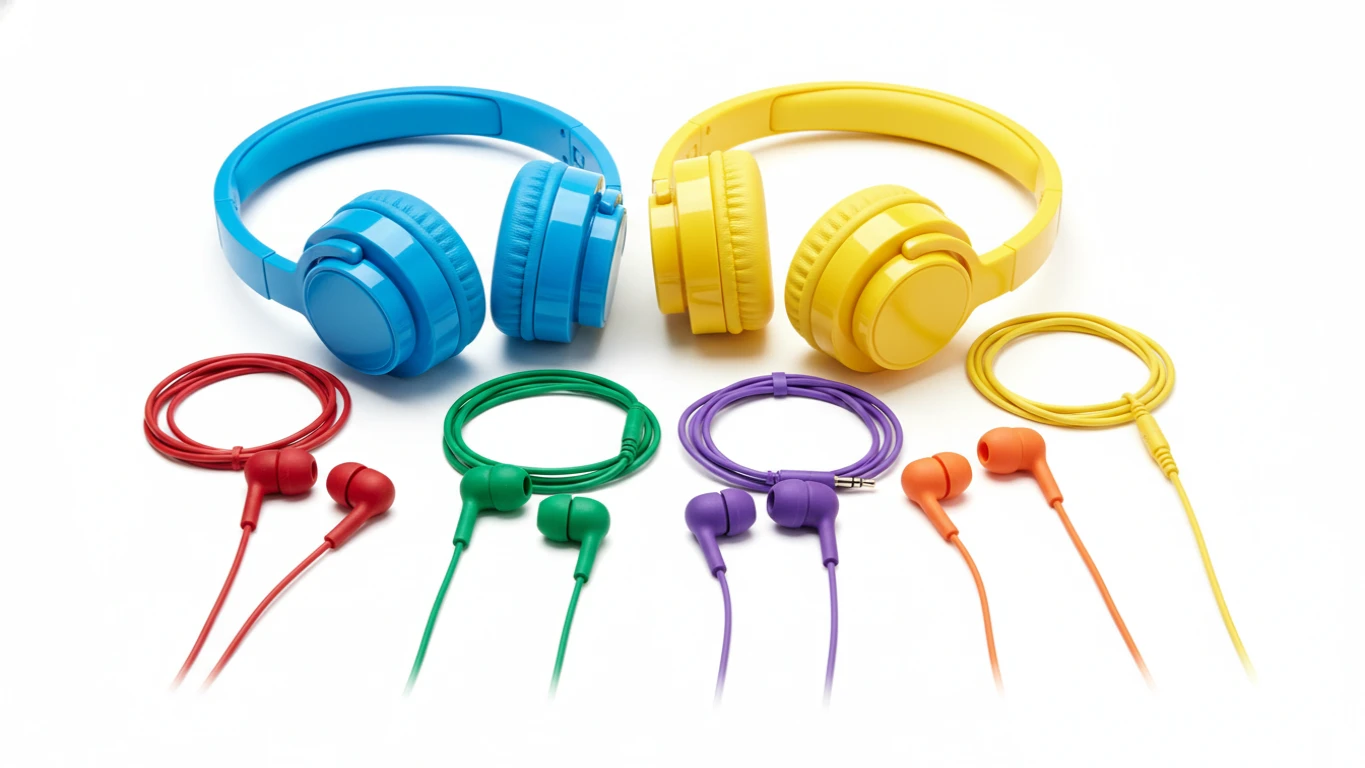 Fones de Ouvido com Fio Coloridos