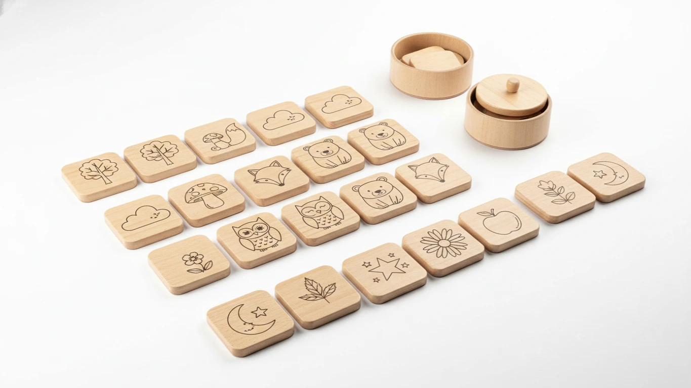 Jogo da Memória de Madeira