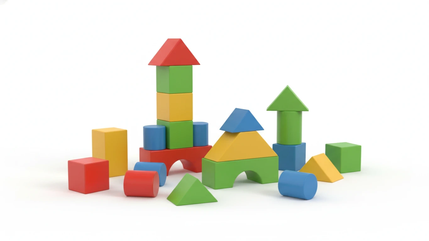 Jogo de Blocos de Montar Educativo Criativo