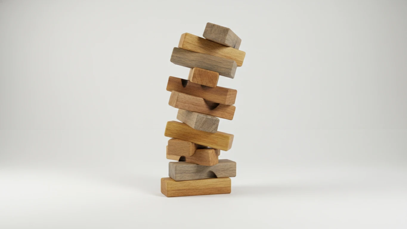 Jogo de Equilíbrio em Madeira (Torre)