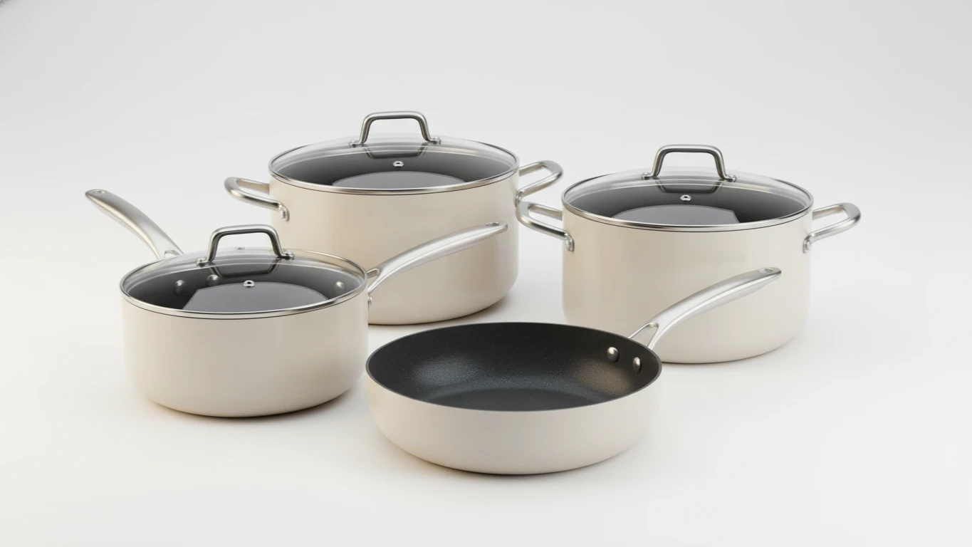 Jogo de Panelas Antiaderente de Cerâmica