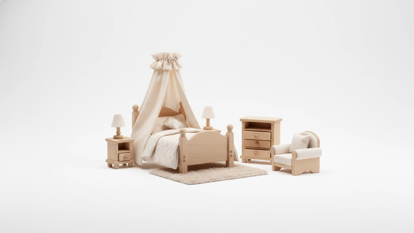 Jogo de Quarto de Bonecas Compacto