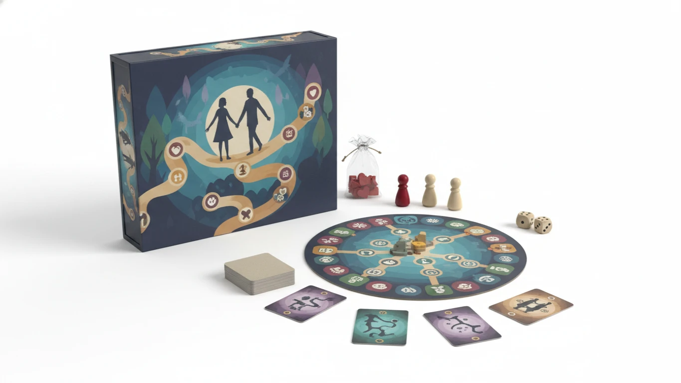 Jogo de Tabuleiro Cooperativo para Casal