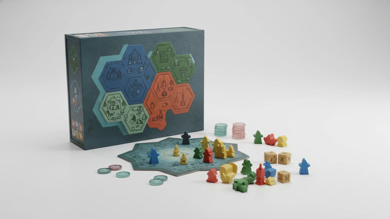 Jogo de Tabuleiro Estratégico Moderno