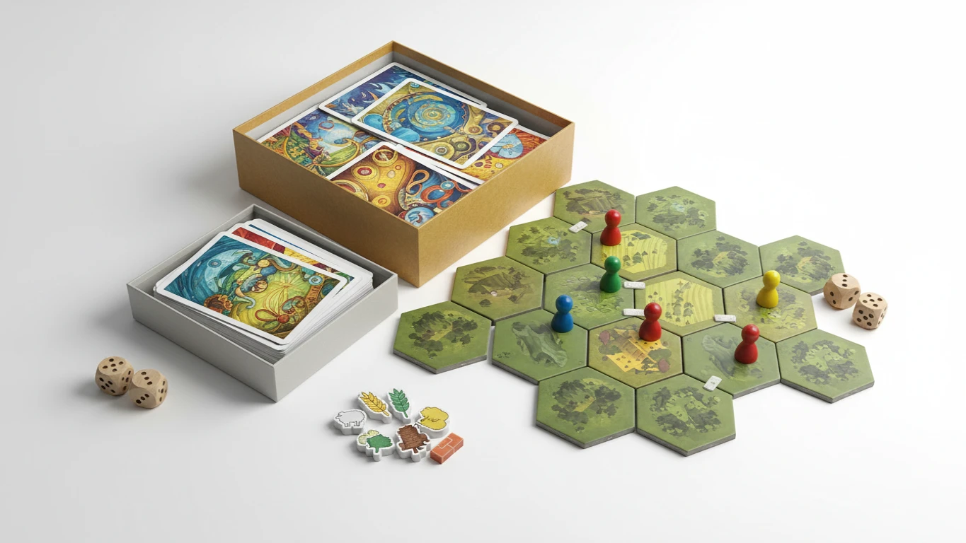 Jogo de Tabuleiro Moderno (Ex: Dixit, Catan)