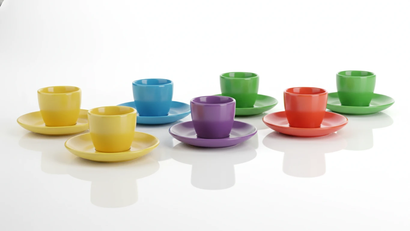 Jogo de Xícaras de Café Expresso Coloridas