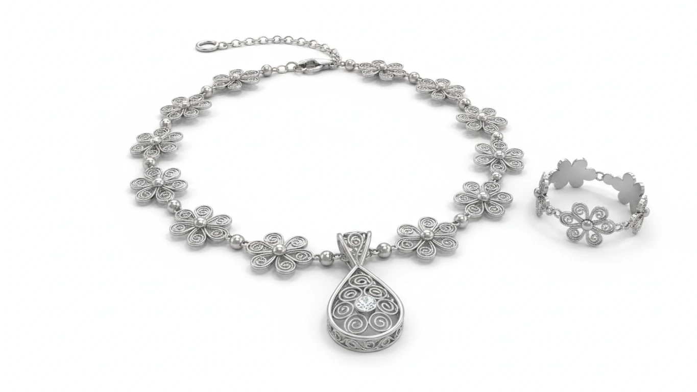Joia Delicada (Colar ou Pulseira de Prata)