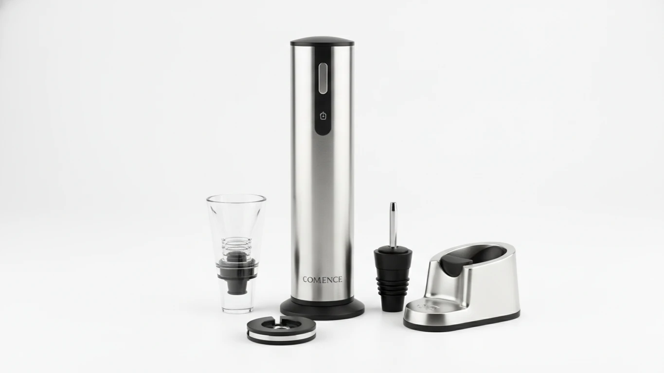 Kit Abridor de Vinho Elétrico com Acessórios