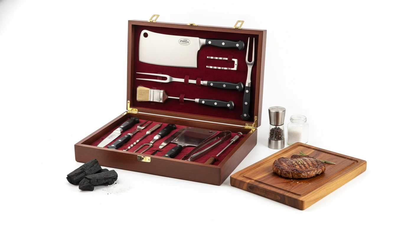 Kit Churrasco Completo com Utensílios de Inox