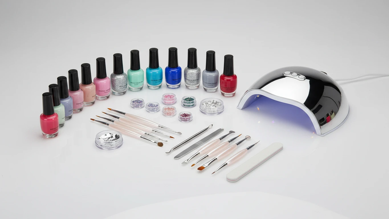 Kit Completo de Esmaltes e Acessórios para Nail Art