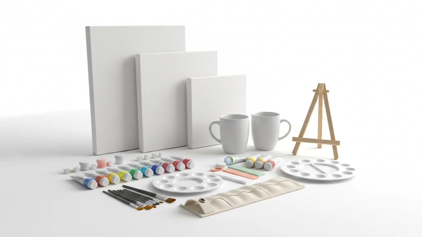 Kit Criativo de Pintura em Tela ou Cerâmica