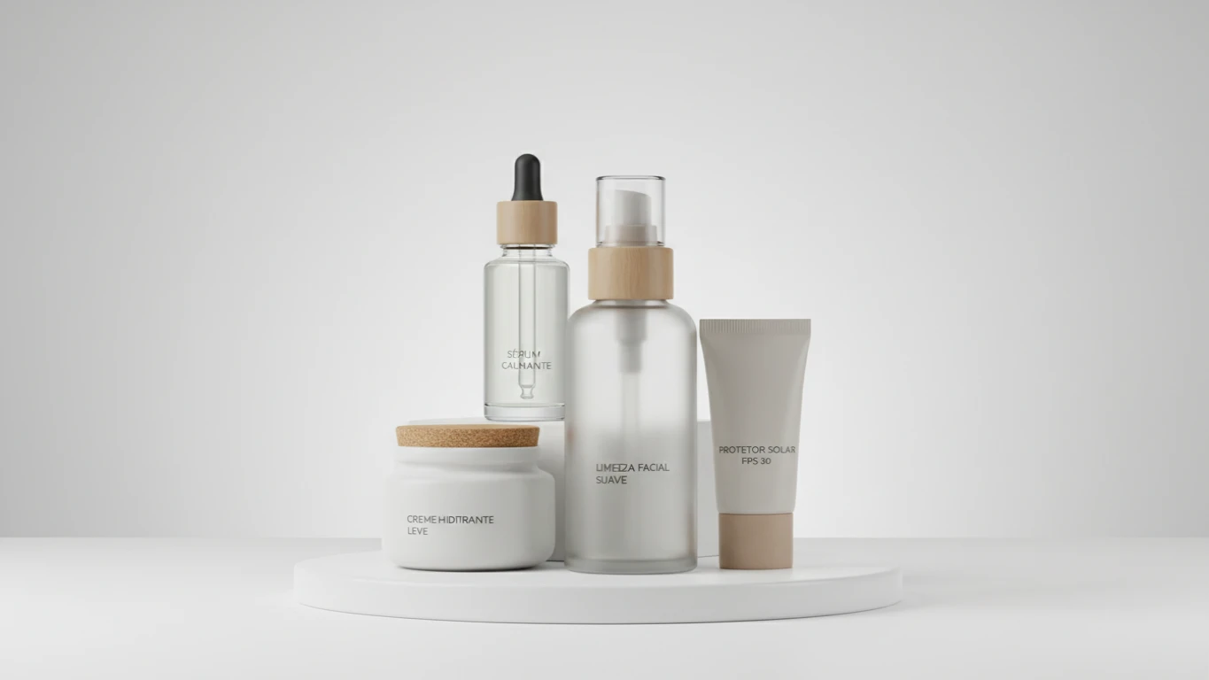 Kit Essencial de Skincare Suave para Pele Jovem