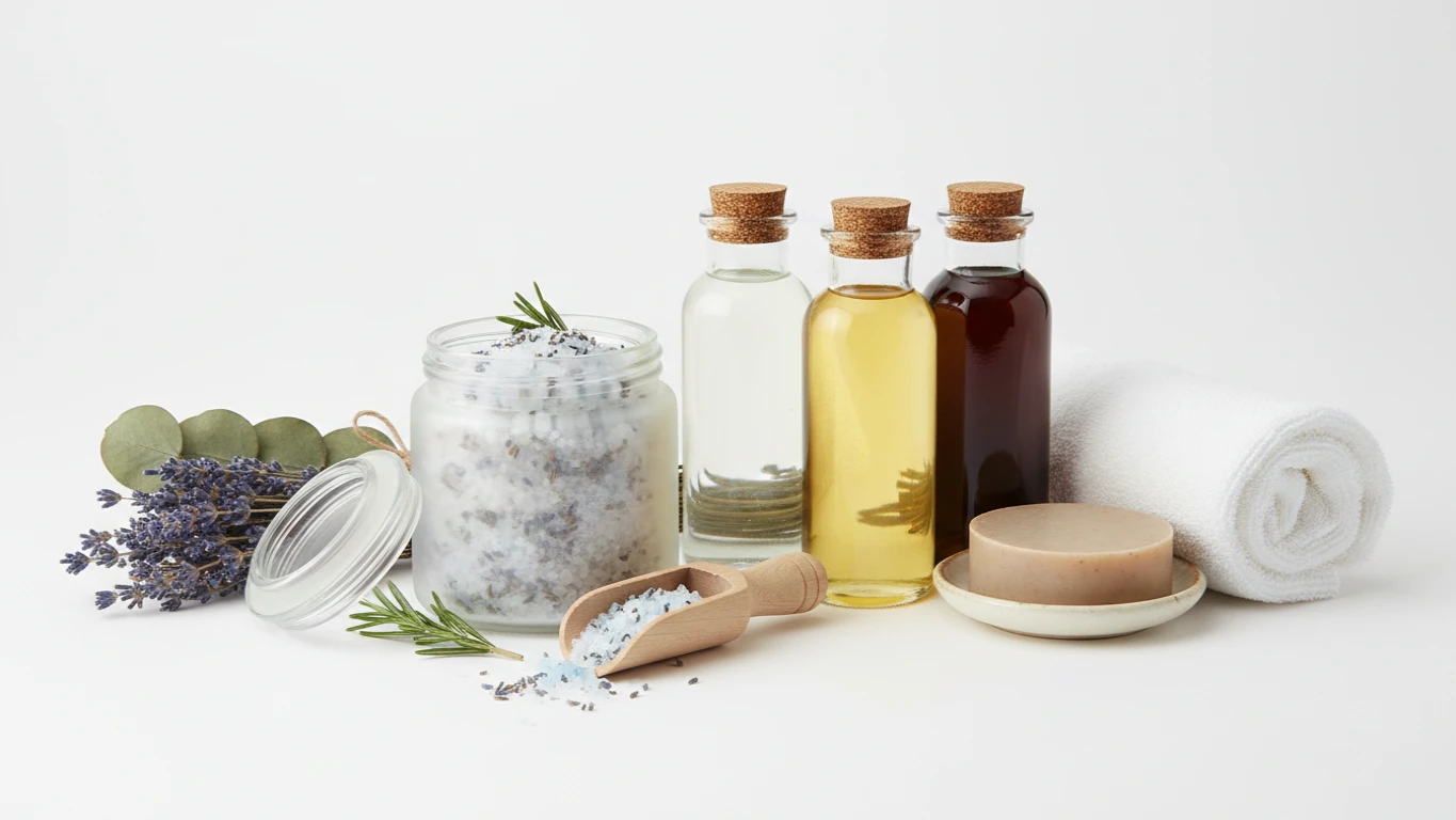 Kit de Banhos Relaxantes e Sais de Banho