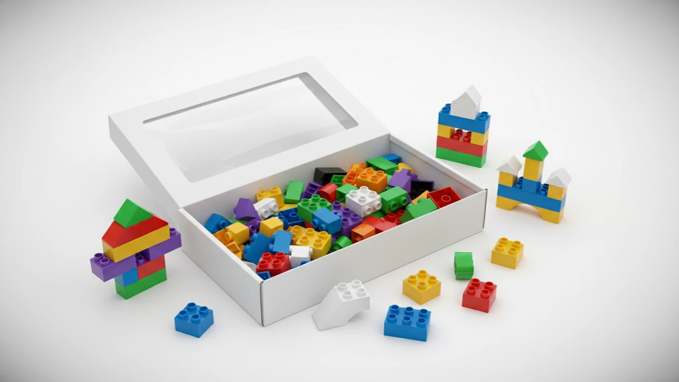 Kit de Blocos de Montar Criativos