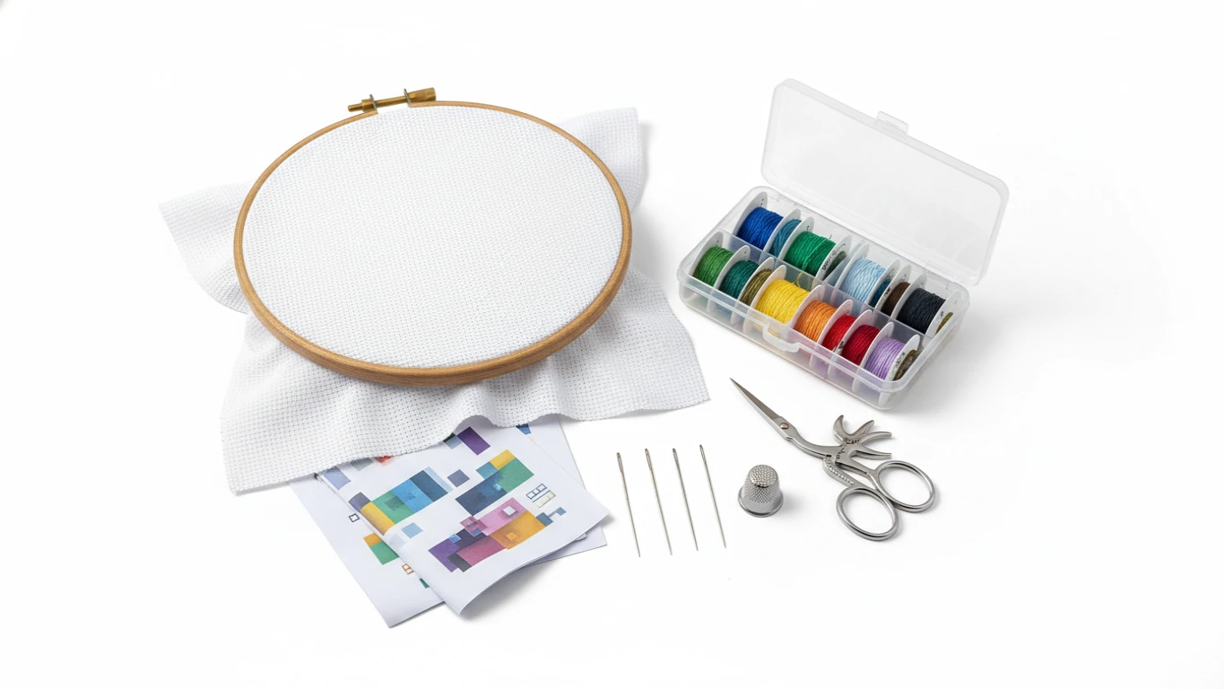 Kit de Bordado Ponto Cruz