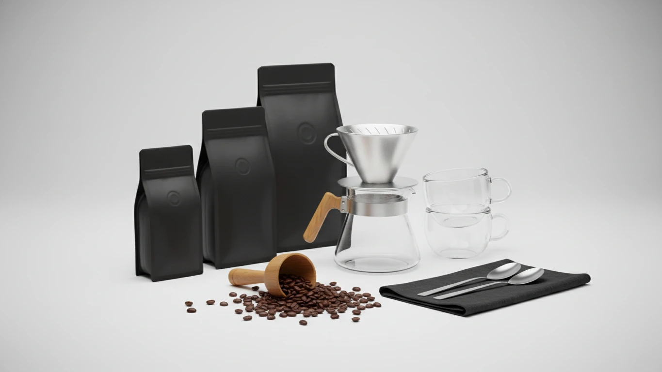 Kit de Cafés Especiais e Utensílio de Preparo