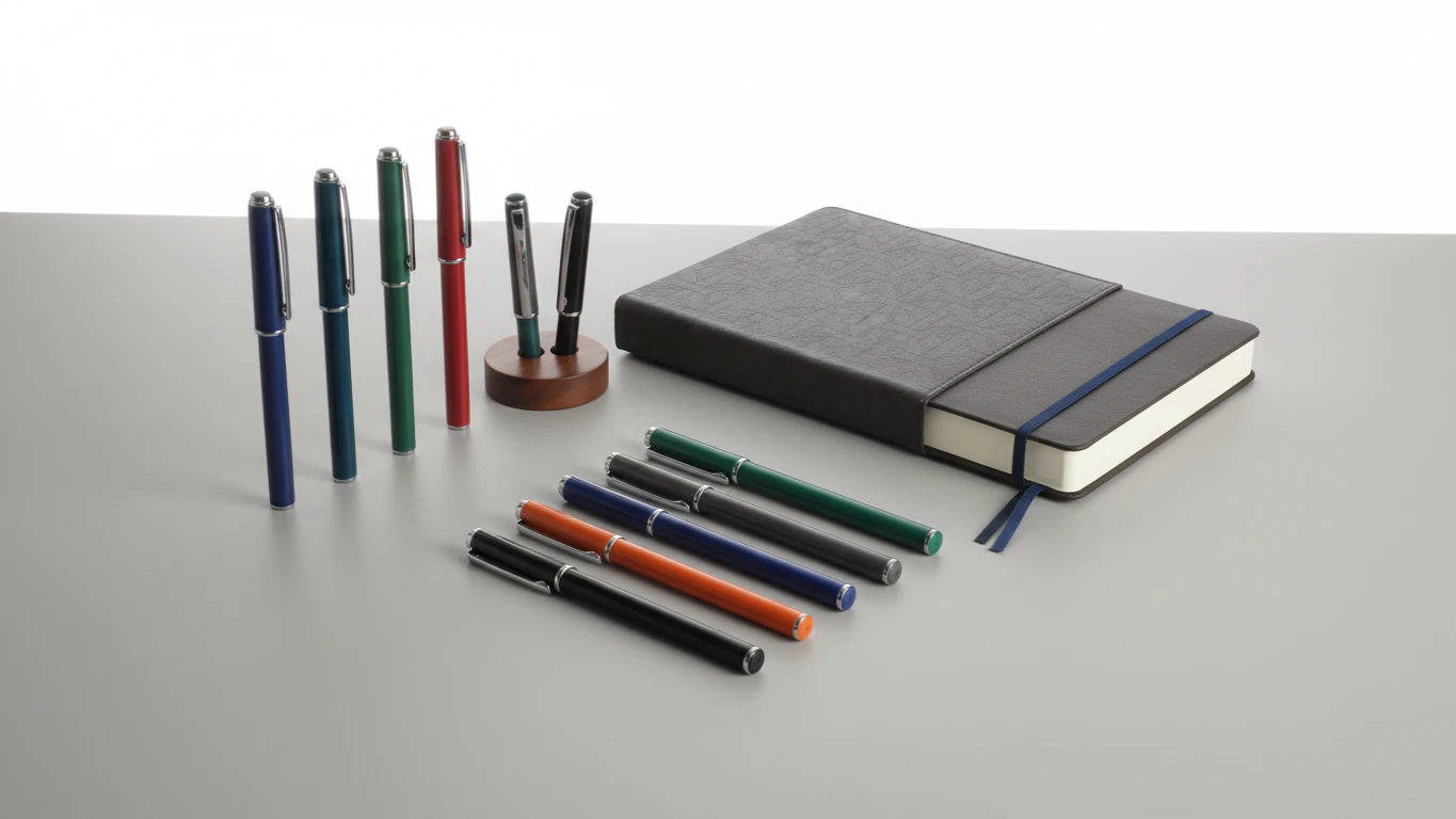 Kit de Canetas Finas e Caderno Premium