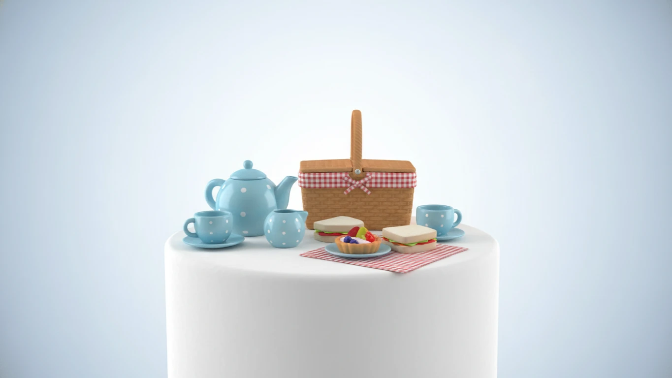 Kit de Chá ou Piquenique de Brinquedo