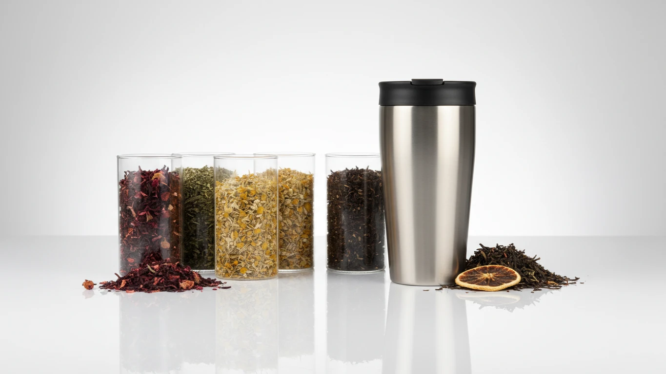 Kit de Chás Especiais e Caneca Térmica