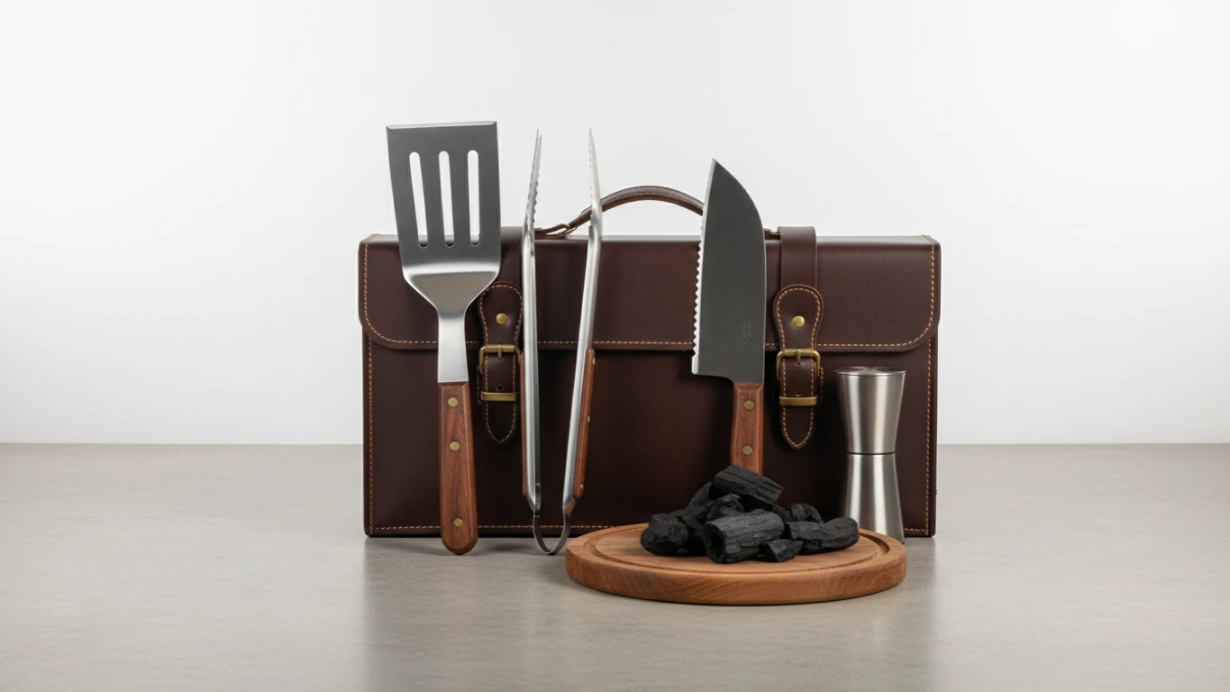 Kit de Churrasco Essencial com Utensílios Inox