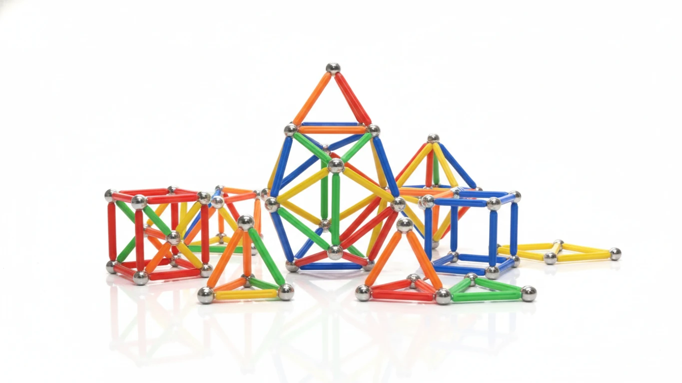Kit de Construção Magnético Geométrico