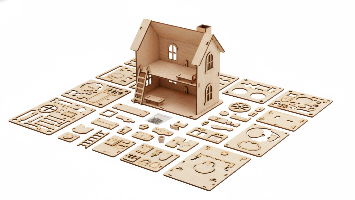 Kit de Construção de Casinha de Bonecas