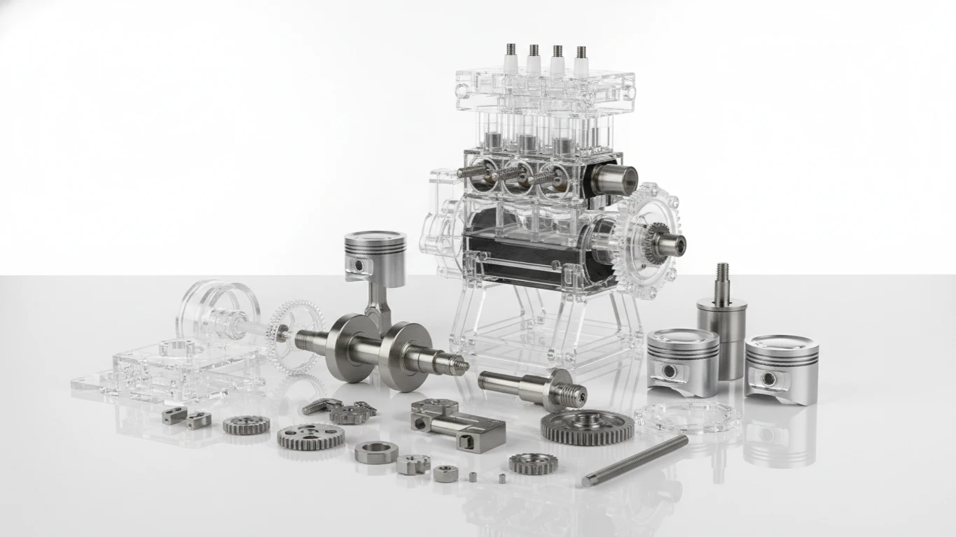 Kit de Construção de Modelo de Motor a Combustão Transparente