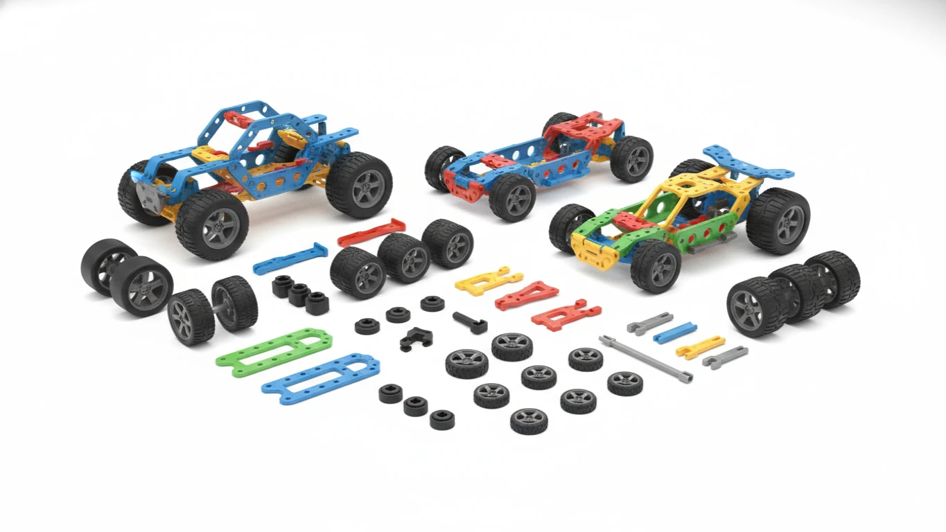 Kit de Construção de Veículos com Rodas Intercambiáveis