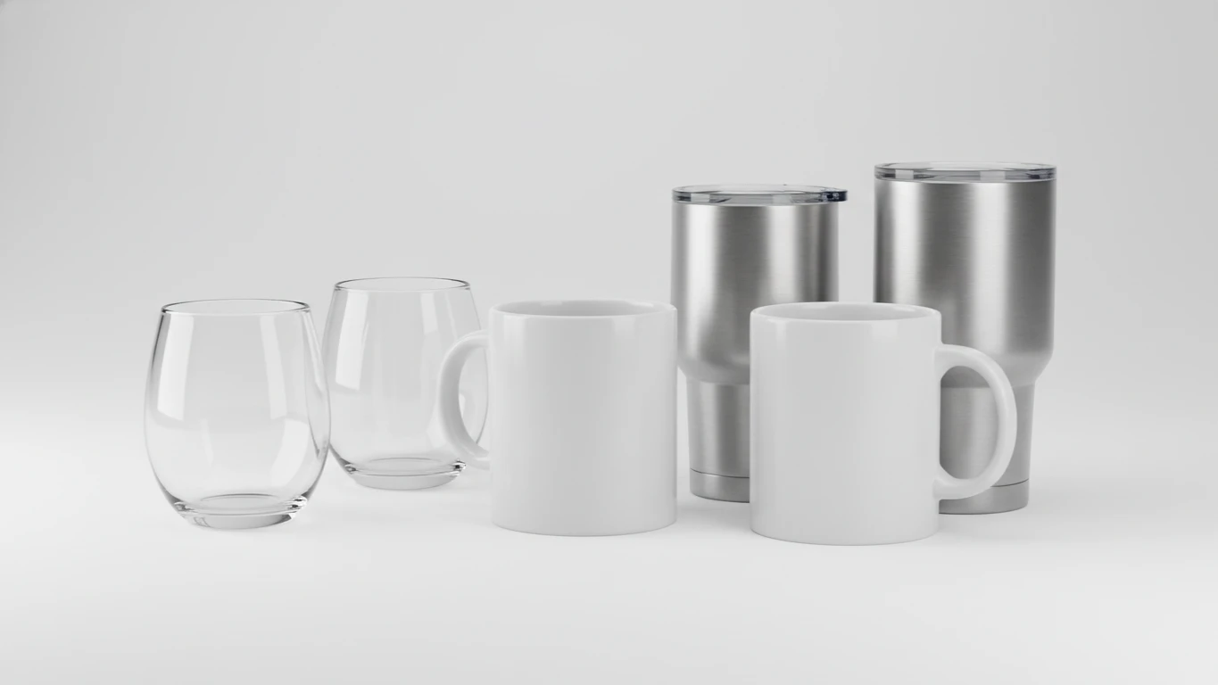 Kit de Copos e Canecas Personalizáveis