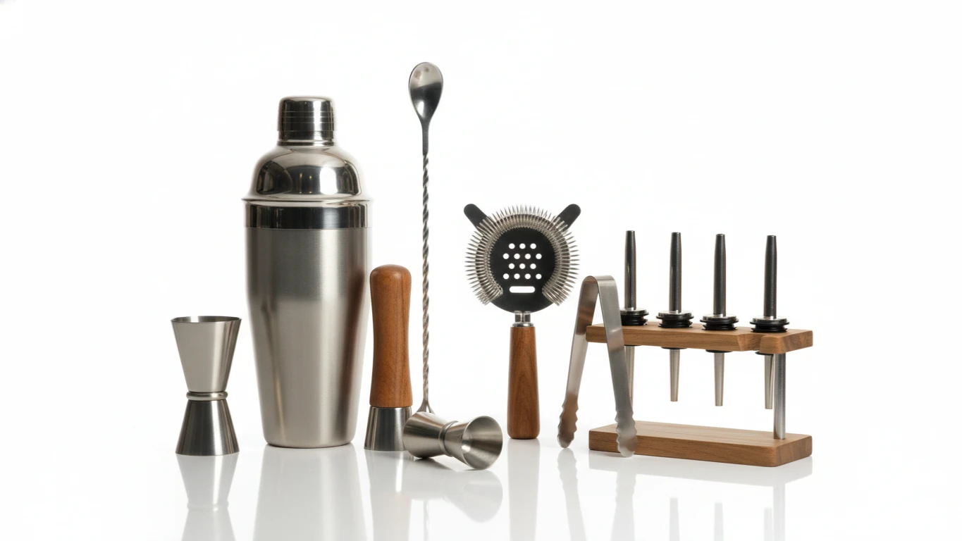 Kit de Coquetelaria para Bartender Caseiro