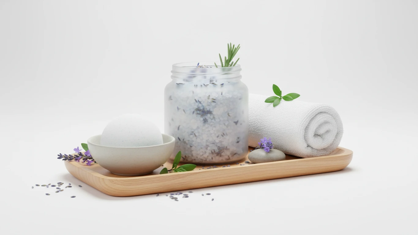 Kit de Escalda-Pés e Sais de Banho Relaxantes