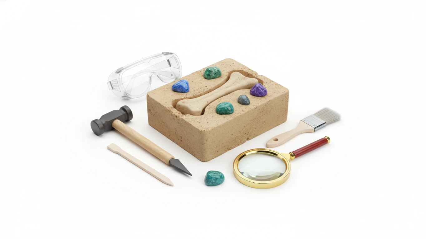 Kit de Escavação de Fósseis ou Minerais