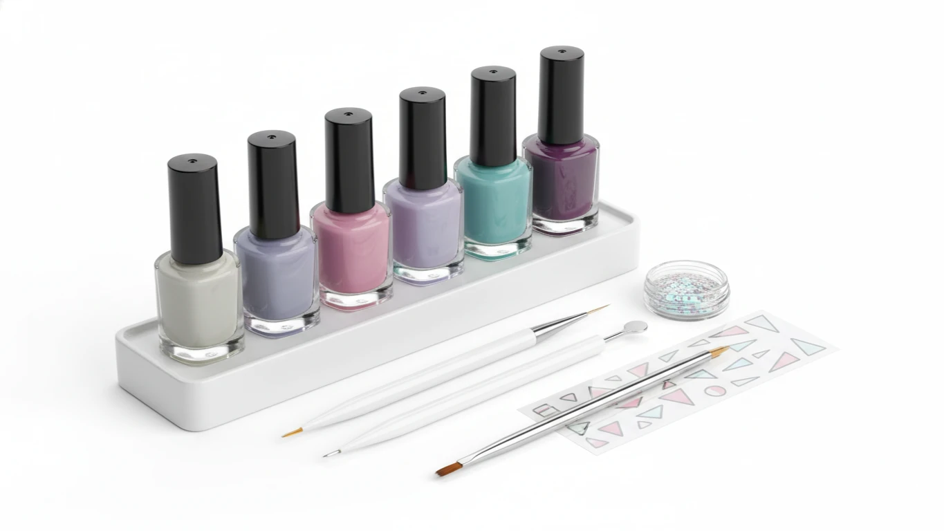 Kit de Esmaltes Hipoalergênicos e Acessórios de Nail Art