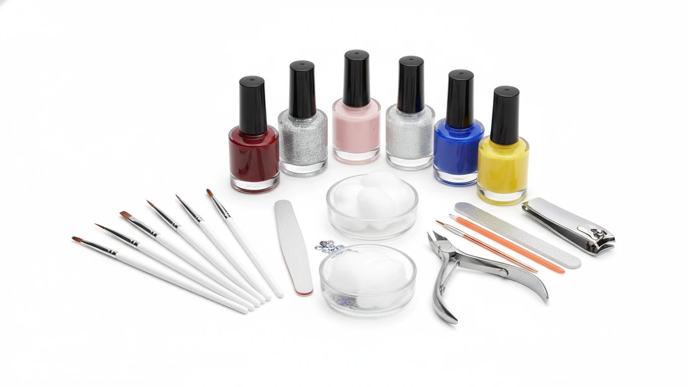 Kit de Esmaltes e Acessórios de Manicure