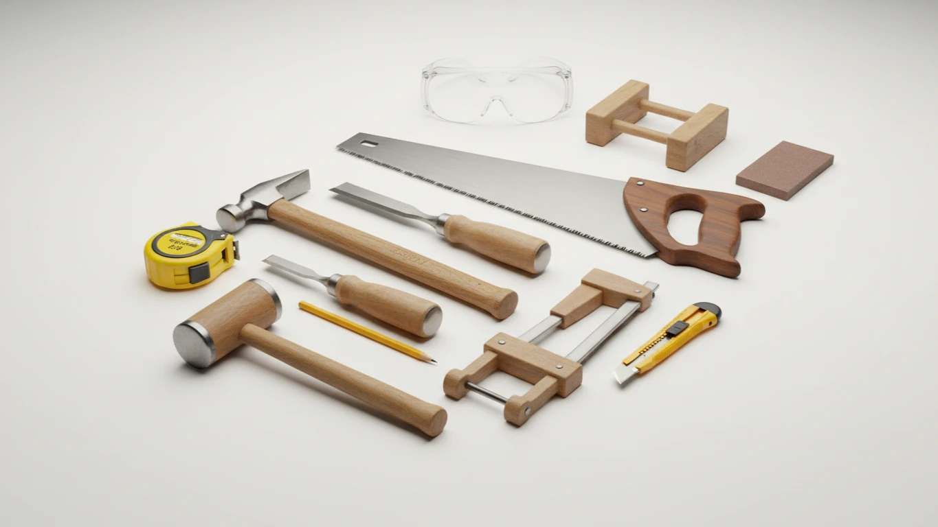 Kit de Ferramentas de Carpintaria para Iniciantes