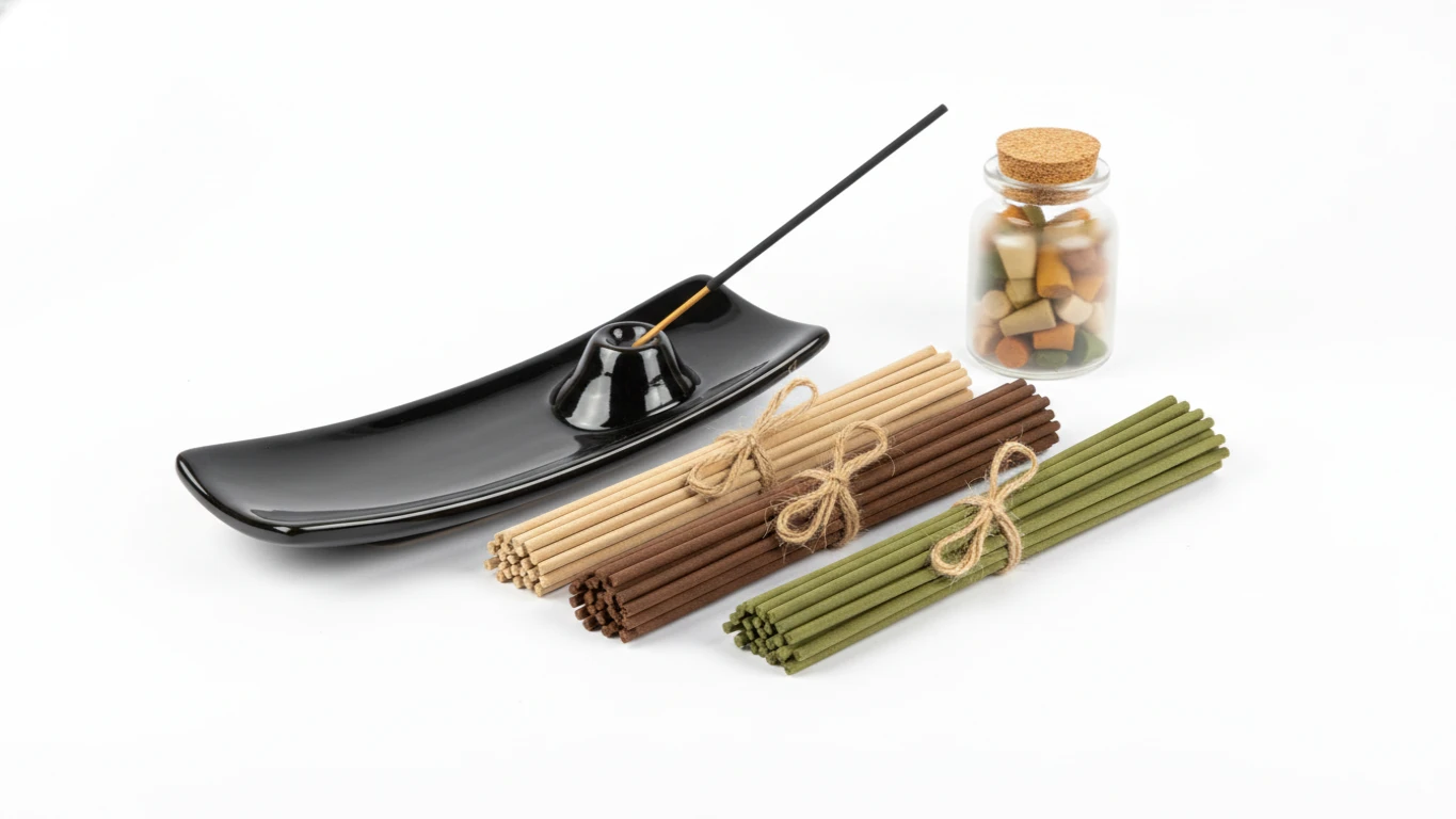 Kit de Incensos Aromáticos e Queimador