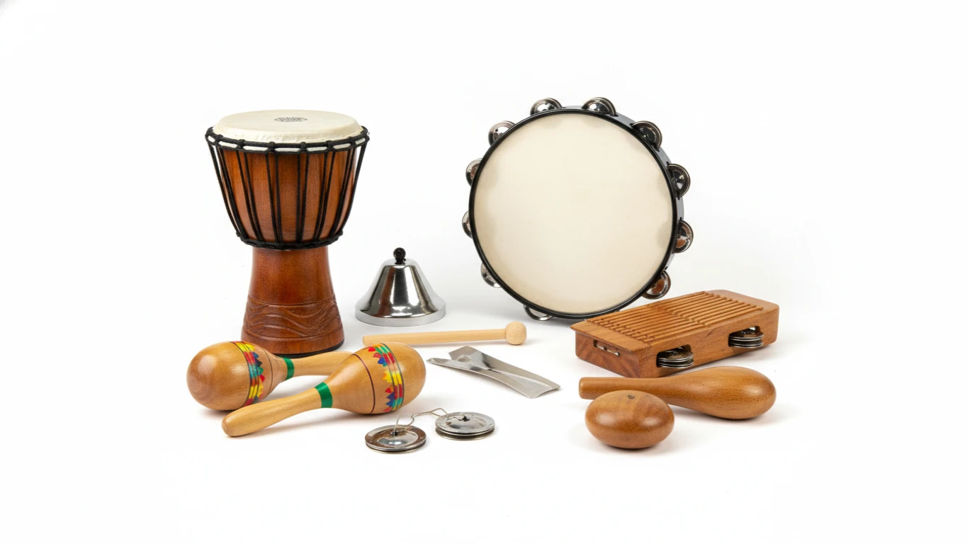 Kit de Instrumentos Musicais de Percussão
