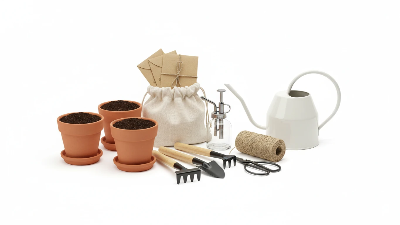 Kit de Jardinagem Compacto para Apartamento